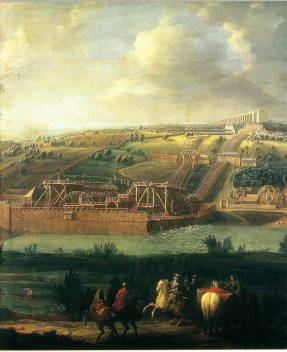Martín. Vista de la máquina y el acueducto de Marly (1774)