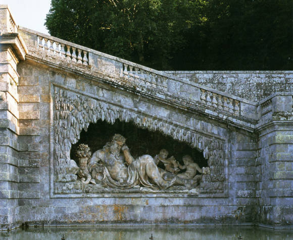 Vaux-le-Vicomte. Grotto মধ্যে Ankei ভাস্কর্য